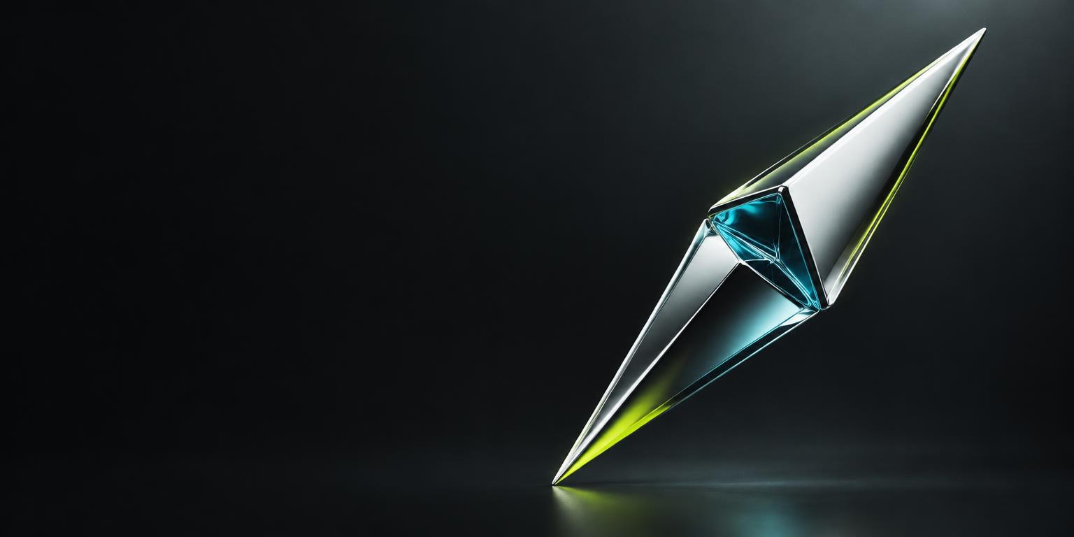 Chrome compass sculpture